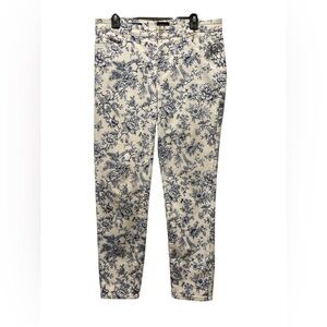 Talbots Blue and White Floral Ankle Jeans